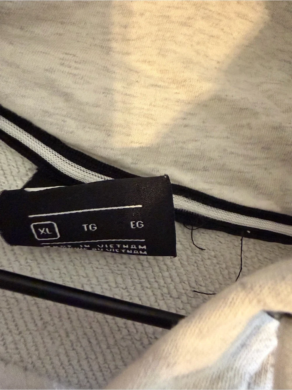 Nike Cream Heather Hoodie with Black Swoosh
